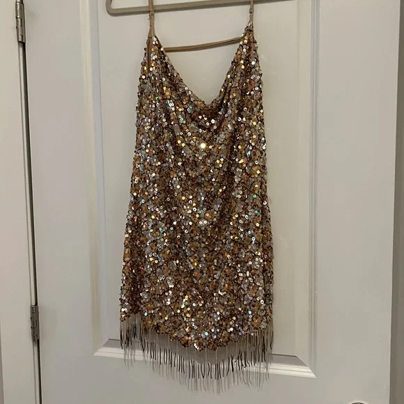 NWT Free People Love Strong Sequin Mini Dress - Picture 6 of 15